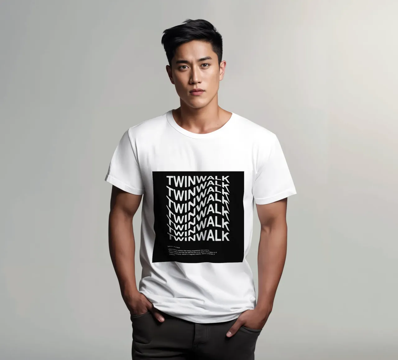 Twinwalk text style t-shirt da TwinWalk