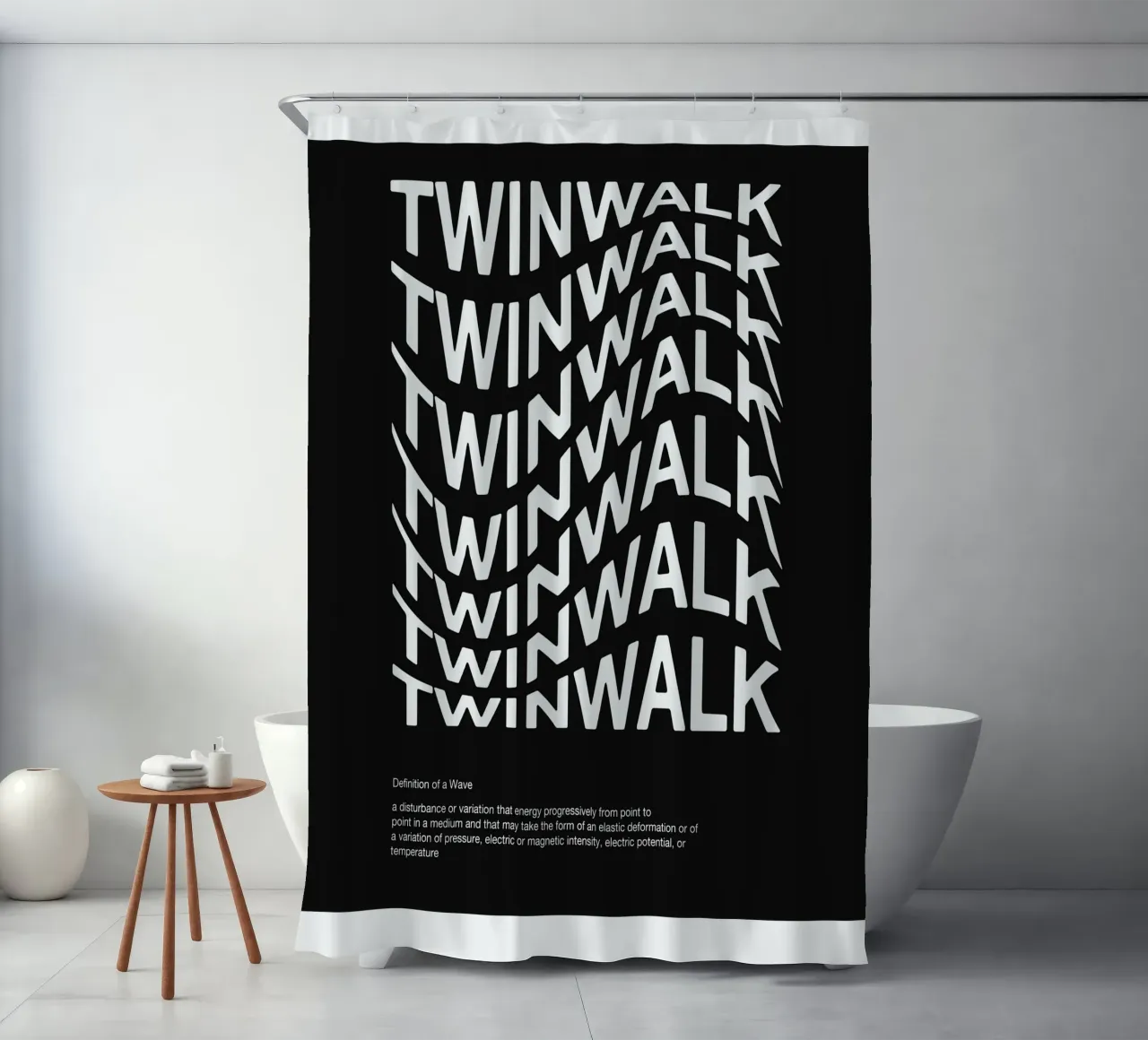 Twinwalk text style tenda da doccia da TwinWalk