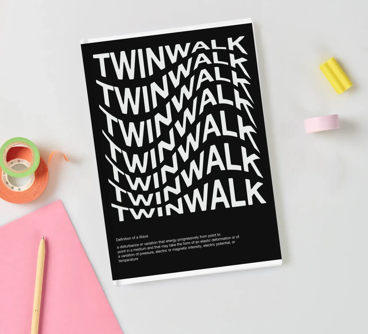 Twinwalk text style notebook by TwinWalk