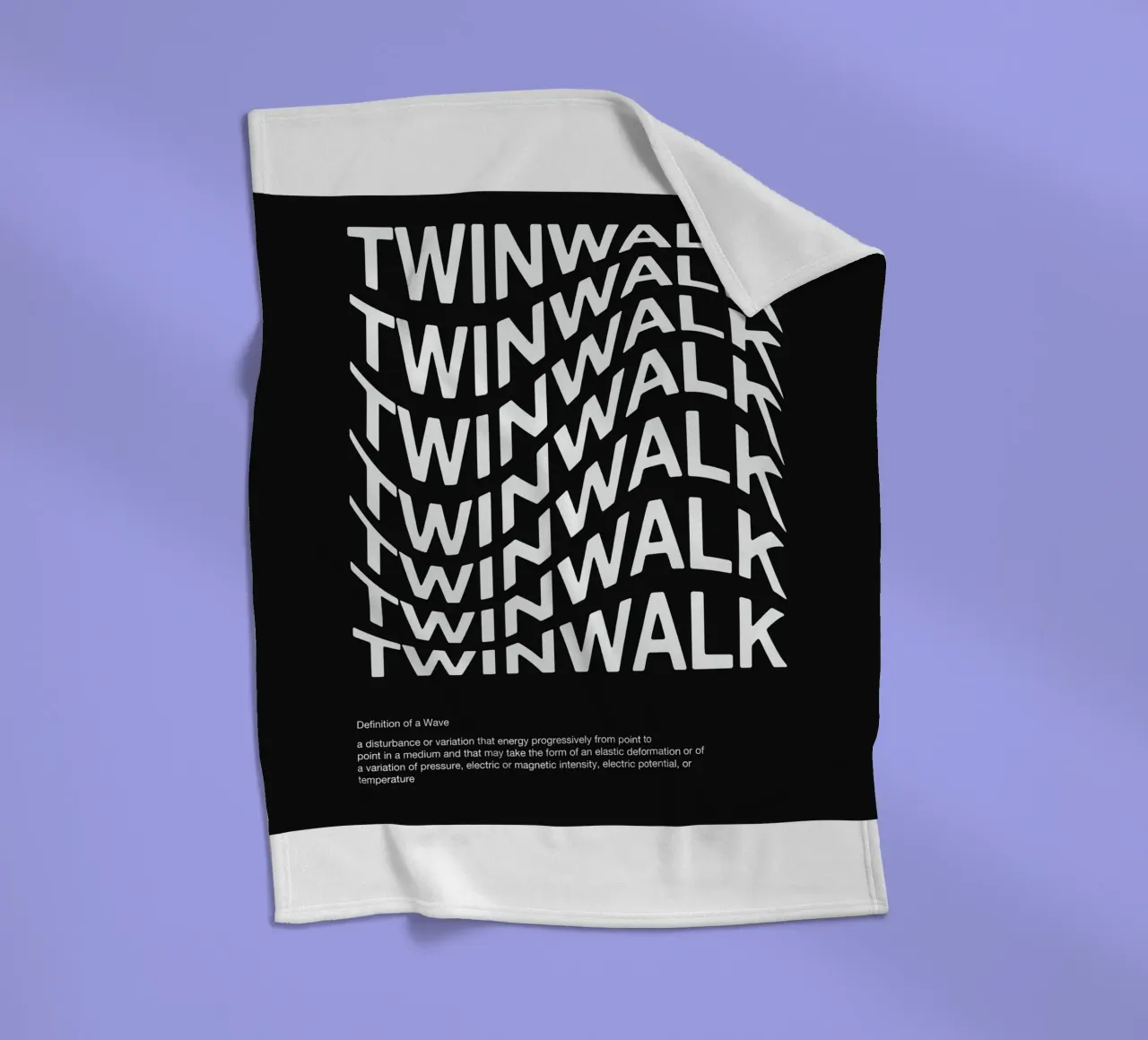 Twinwalk text style coperta in pile da TwinWalk