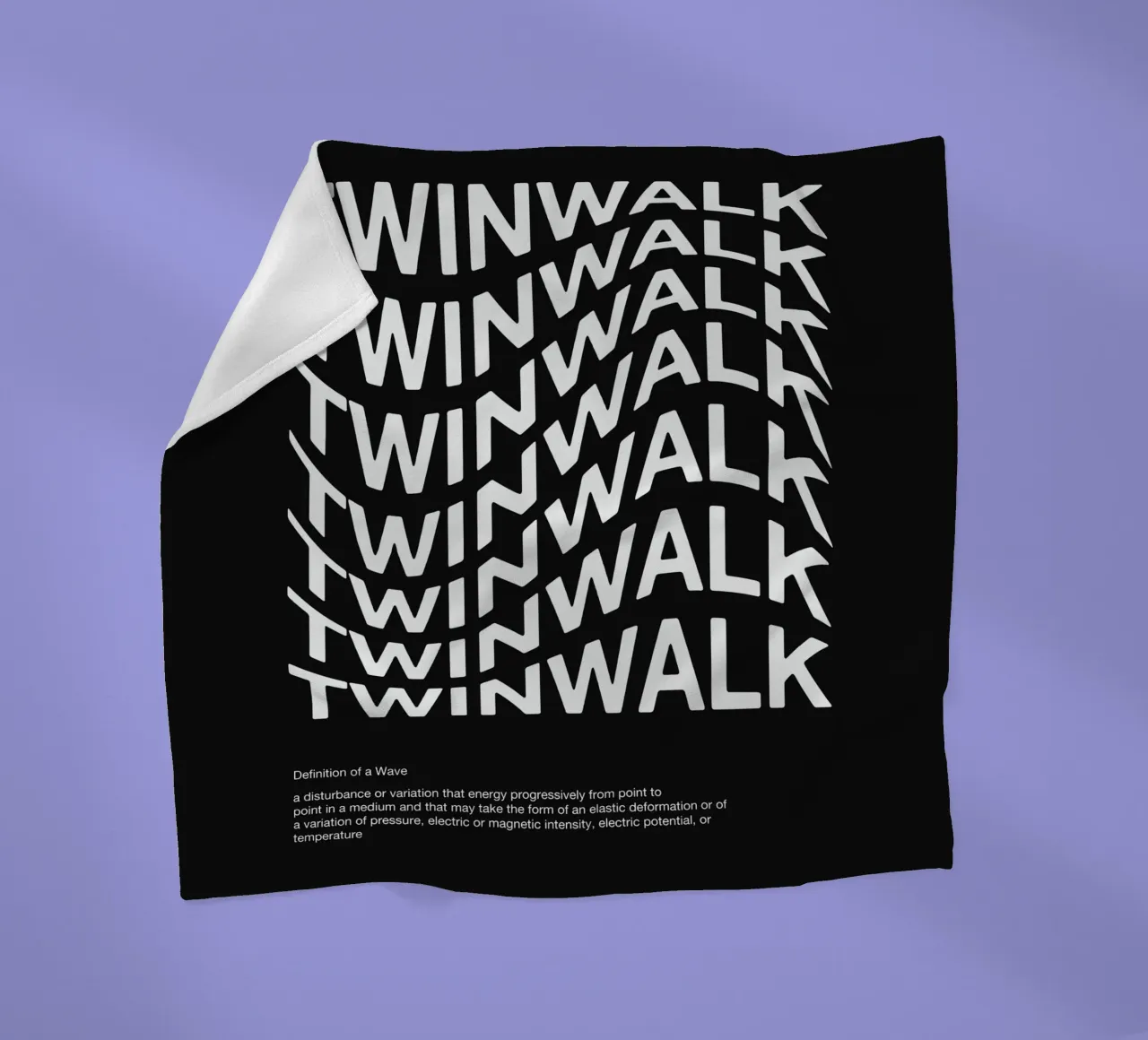 Twinwalk text style coperta in pile da TwinWalk