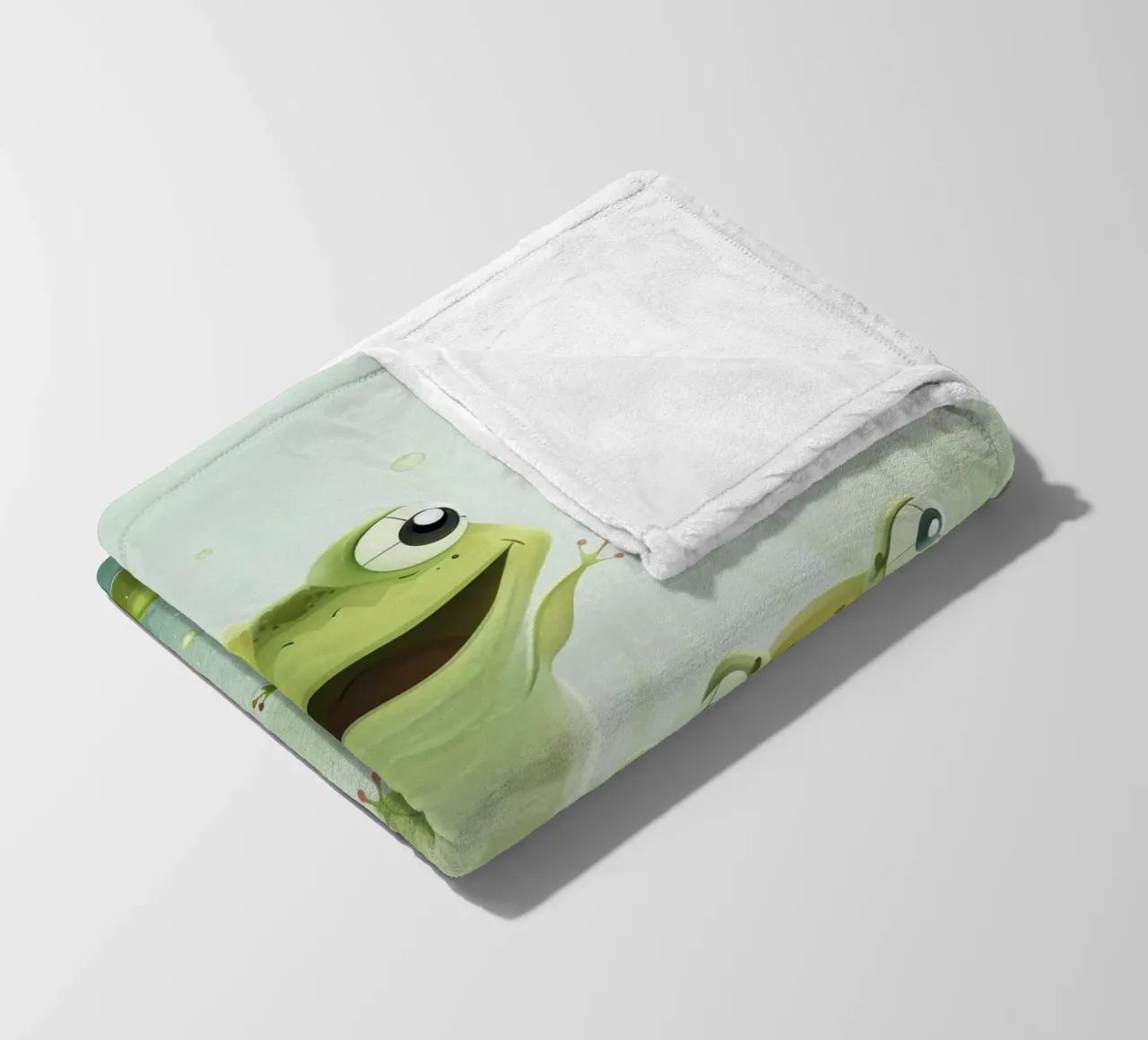 Rane che si godono un momento di gioia in uno stagno tranquillo in una giornata di sole coperta in pile da DesignDoodle