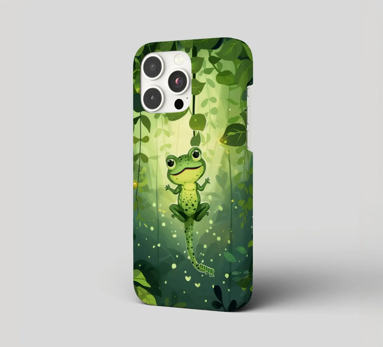 Frog in lush rainforest setting with light filtering through iphone case by DesignDoodle