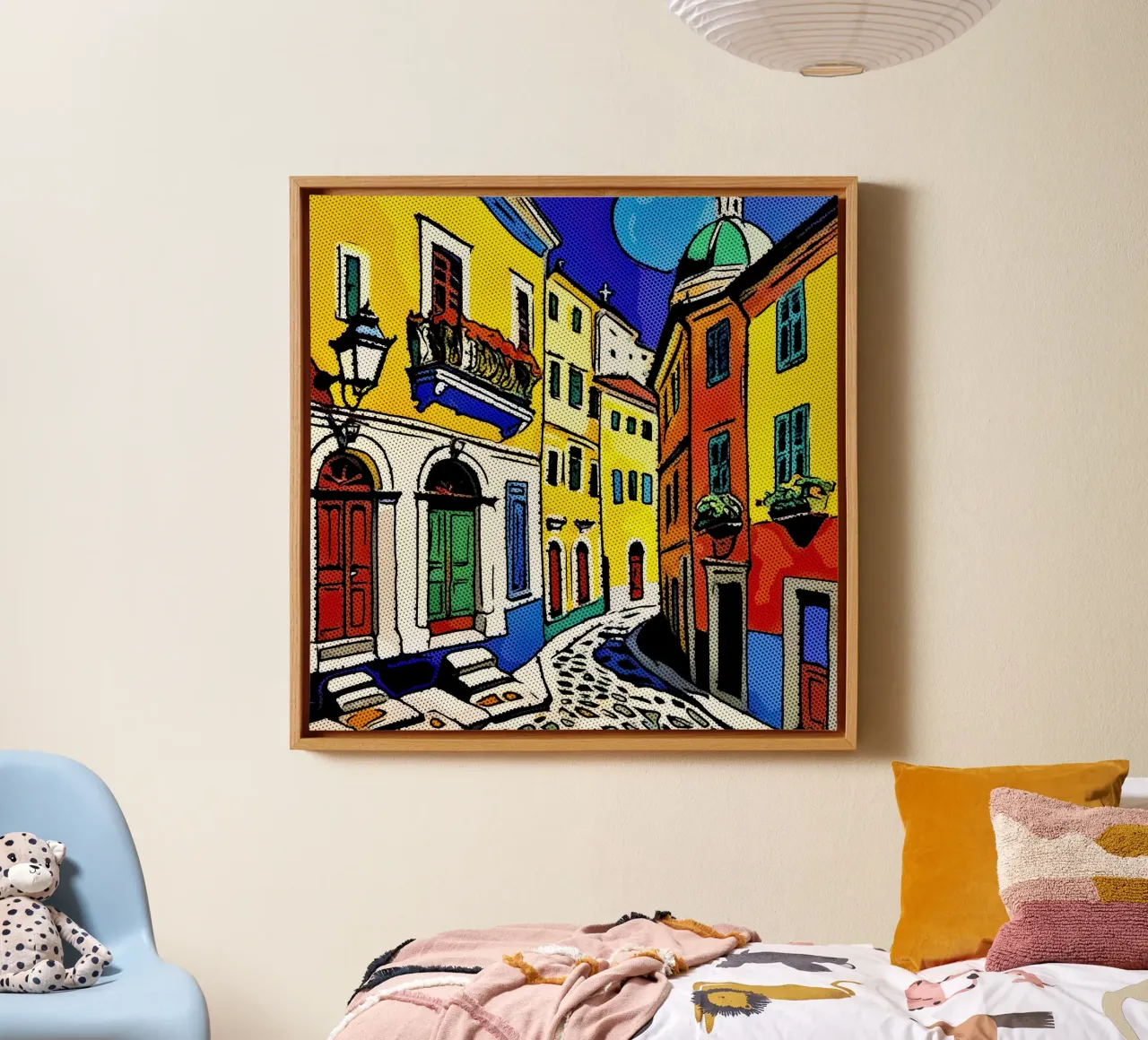 Travelling in Europe, motif 5 canvas with Floater frame by ZAMART - PopArt