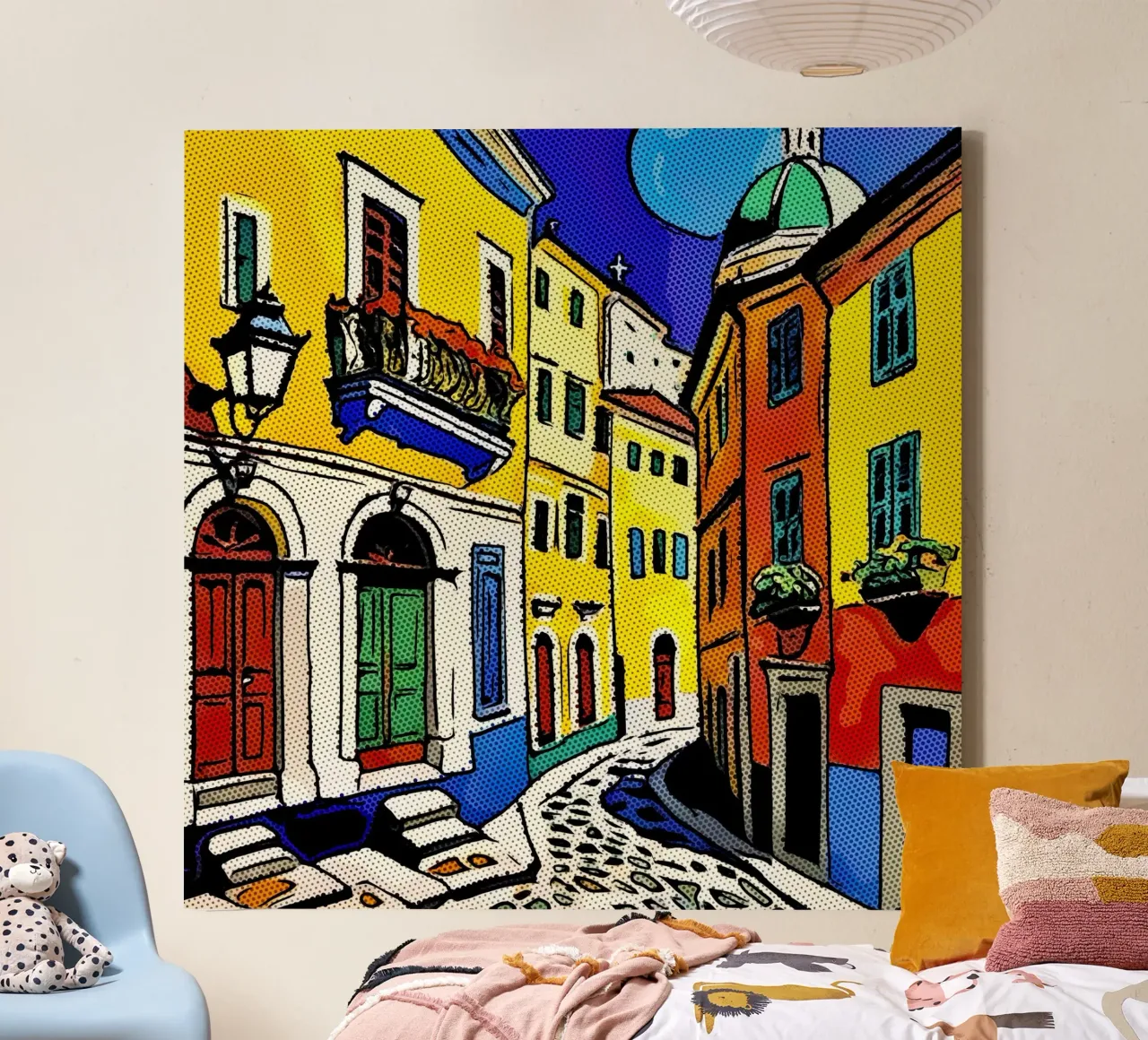 Travelling in Europe, motif 5 canvas with Floater frame by ZAMART - PopArt