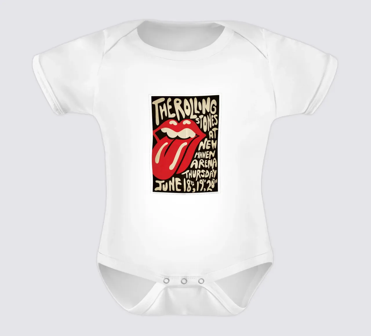 Band The Best Three short-sleeve baby romper by PRADULE