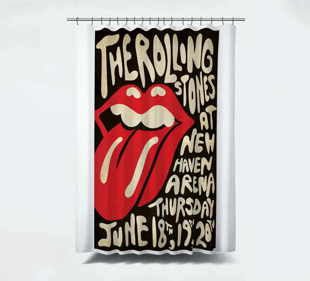 Band The Best Three shower curtain by PRADULE