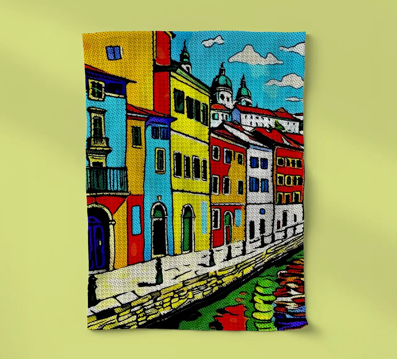 Sur la route en Europe, motif 7 torchon de ZAMART - PopArt