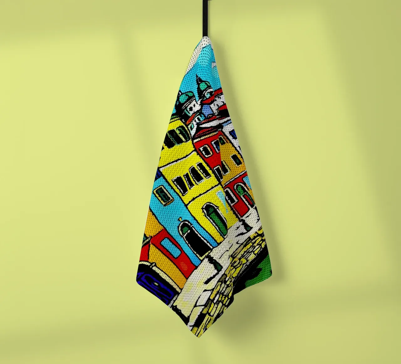 Sur la route en Europe, motif 7 torchon de ZAMART - PopArt