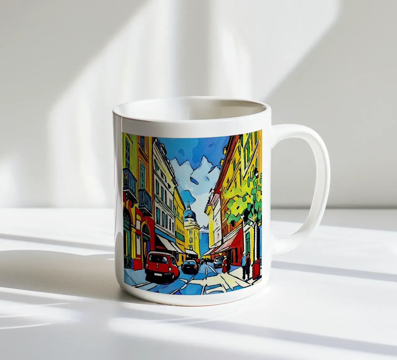 Viaggiare in Europa, motivo 10 tazza in ceramica da ZAMART - PopArt