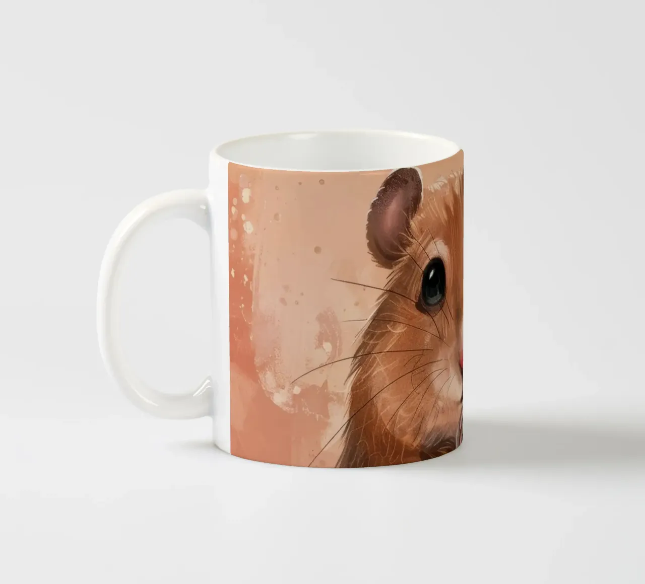 Criceto carino e soffice seduto con le zampe unite tazza in ceramica da DesignDoodle