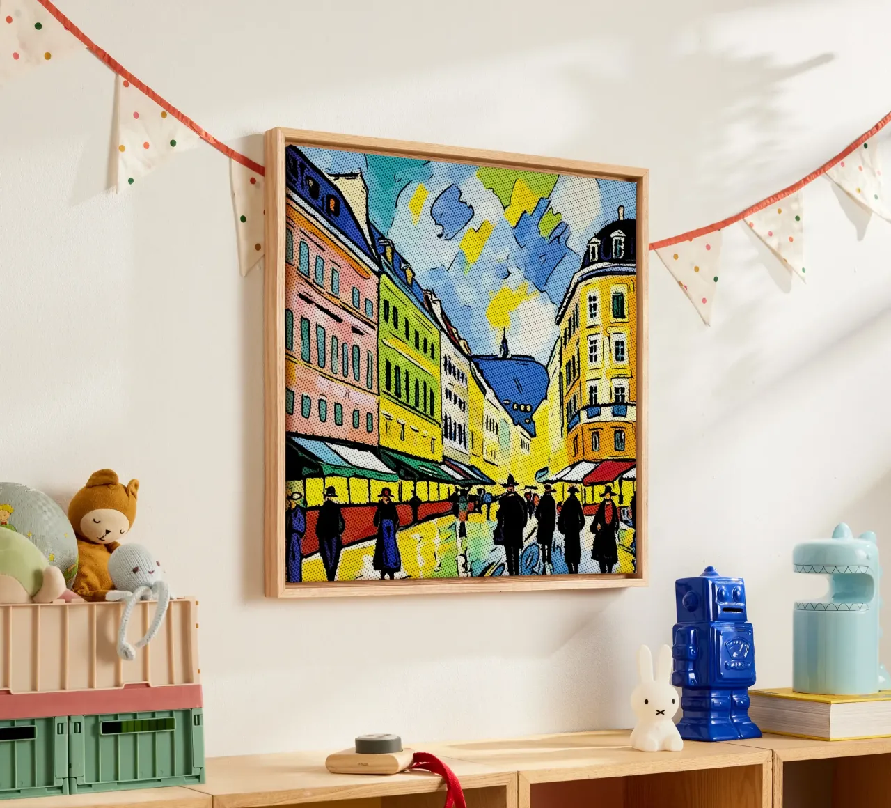 Travelling in Europe, motif 11 canvas with Floater frame by ZAMART - PopArt