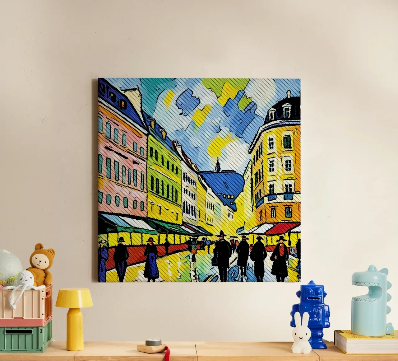 Travelling in Europe, motif 11 canvas with Floater frame by ZAMART - PopArt