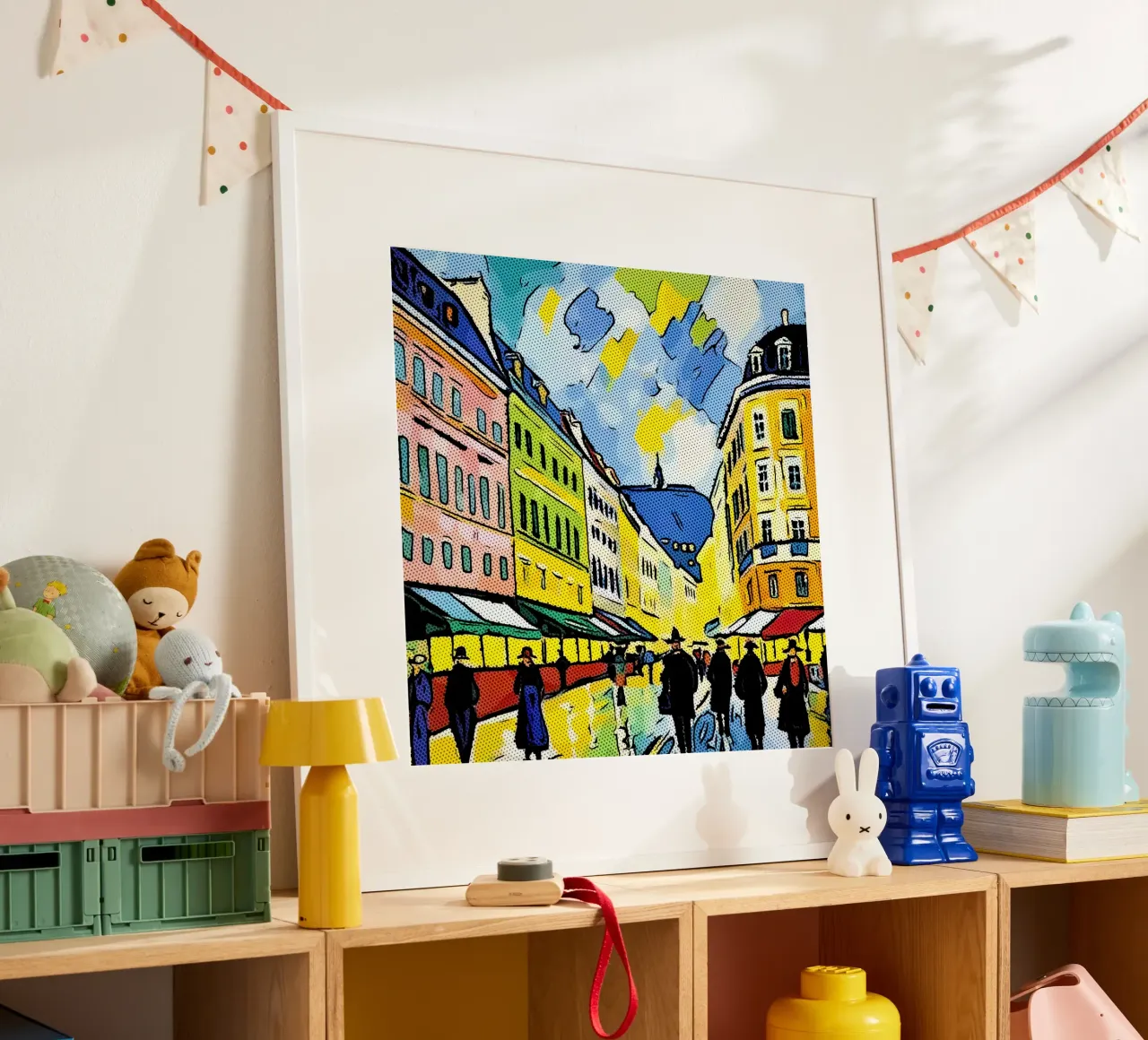 Viaggiare in Europa, motivo 11 poster con telaio in legno da ZAMART - PopArt