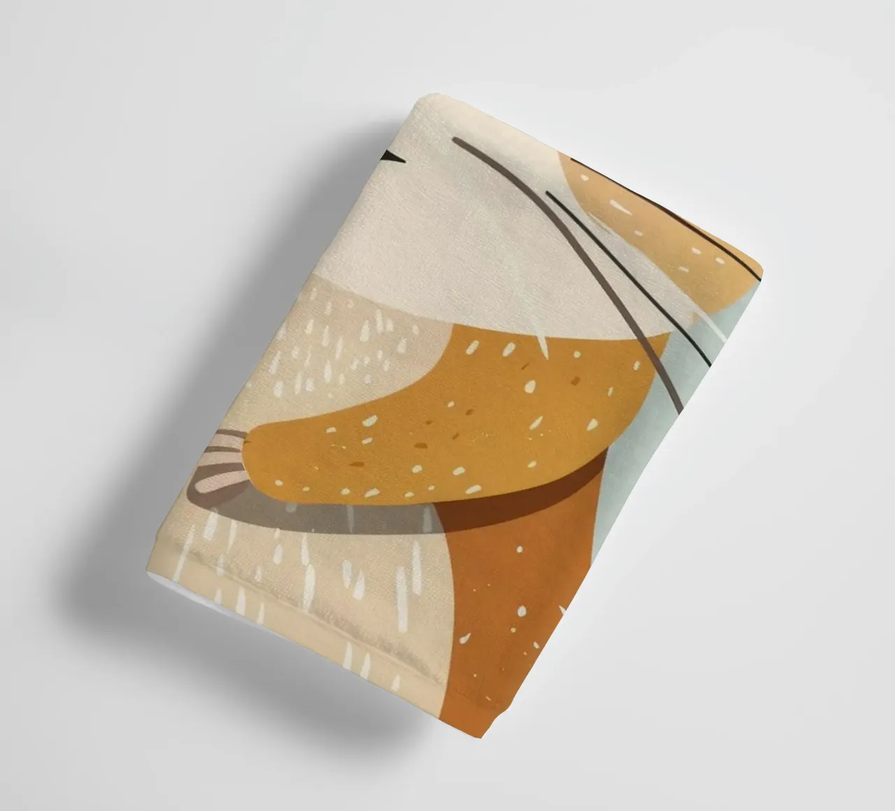 Cute cartoon hamster with expressive eyes and soft fur towel by DesignDoodle