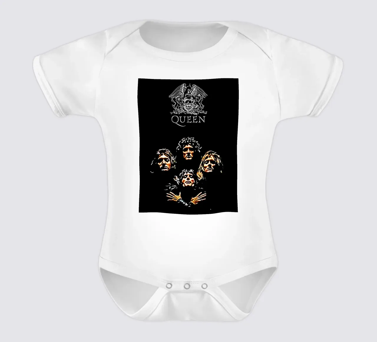 vintage queen band short-sleeve baby romper by music soul
