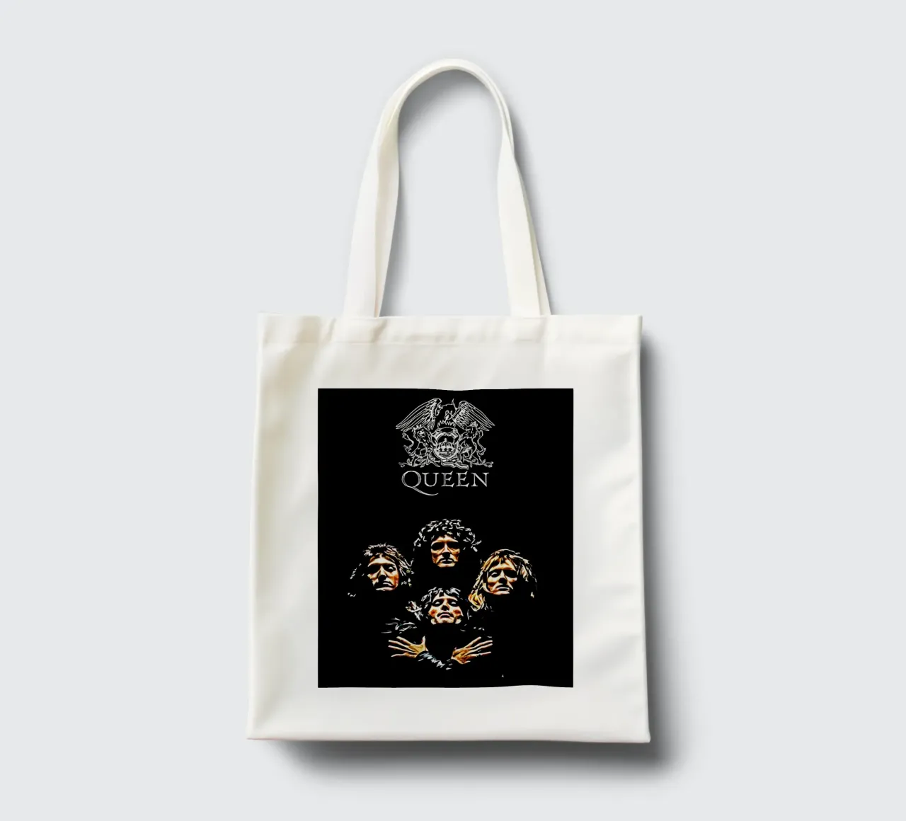 vintage queen band tote bag by music soul