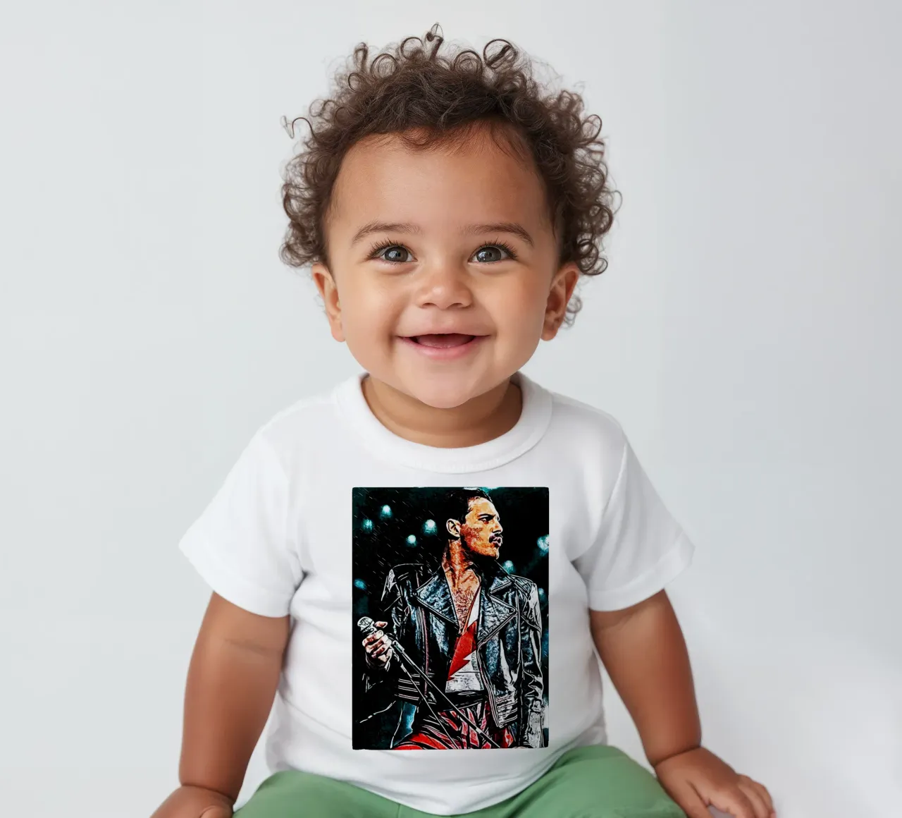 Freddie Mercury queen 3 Art baby t-shirt by music soul
