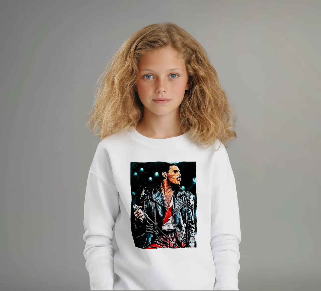 Freddie Mercury queen 3 Art kids sweatshirt by music soul