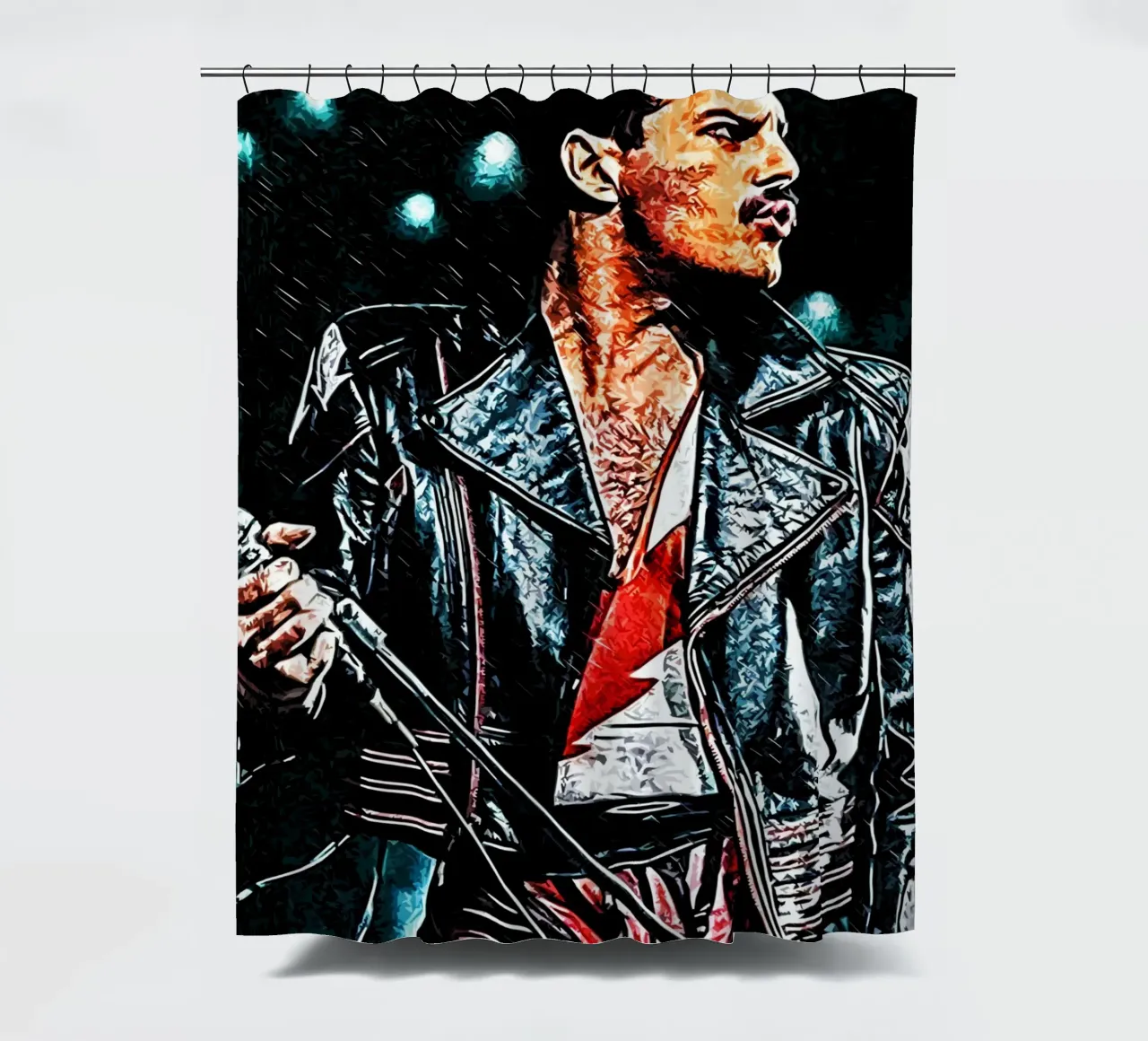 Freddie Mercury queen 3 Art shower curtain by music soul