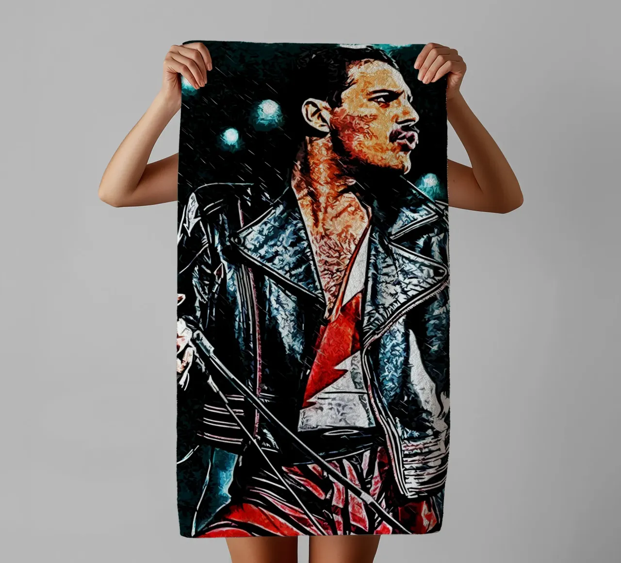 Freddie Mercury Königin 3 Kunst Handtuch von music soul