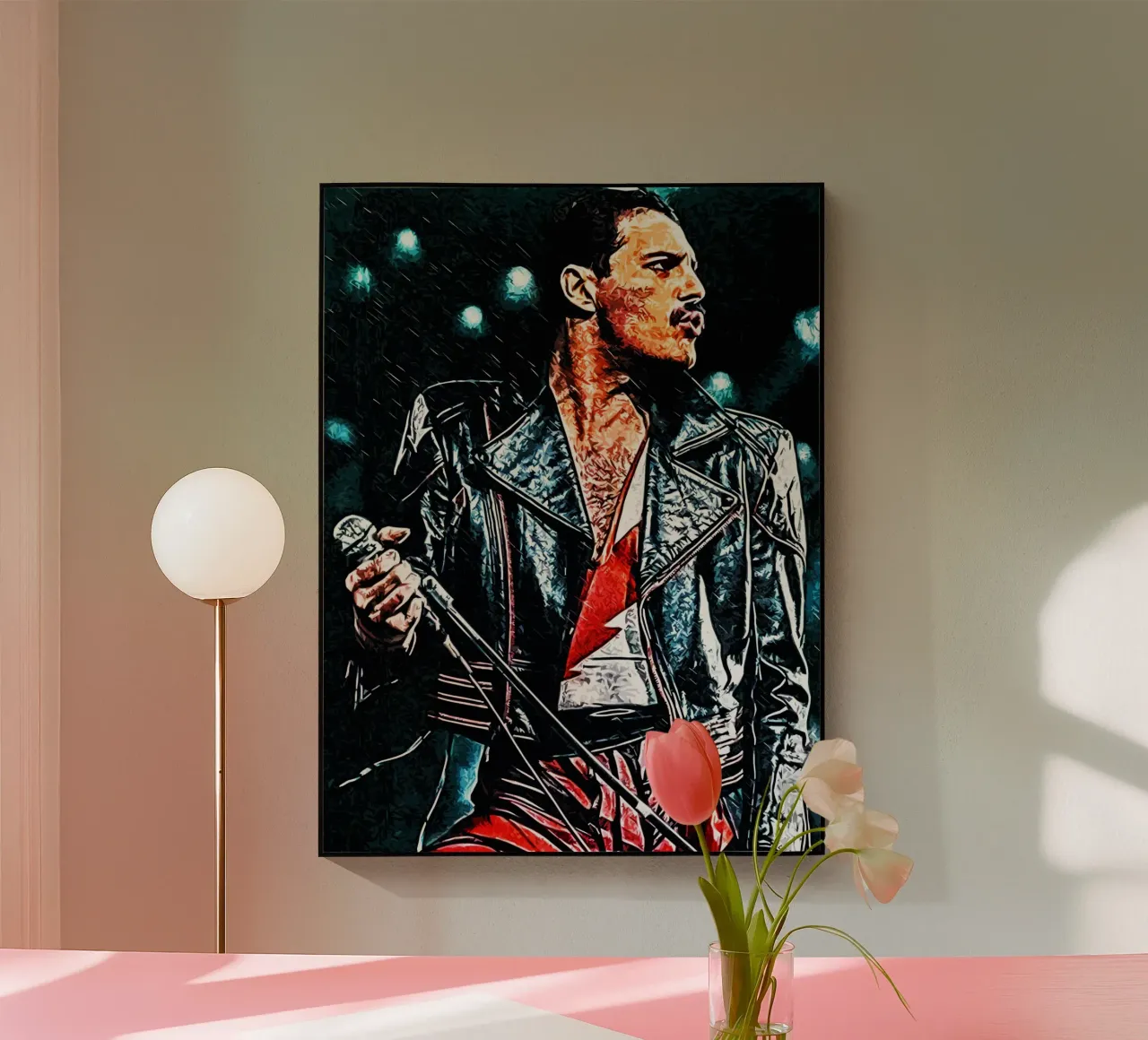 Freddie Mercury reina 3 Art metacrilato de music soul