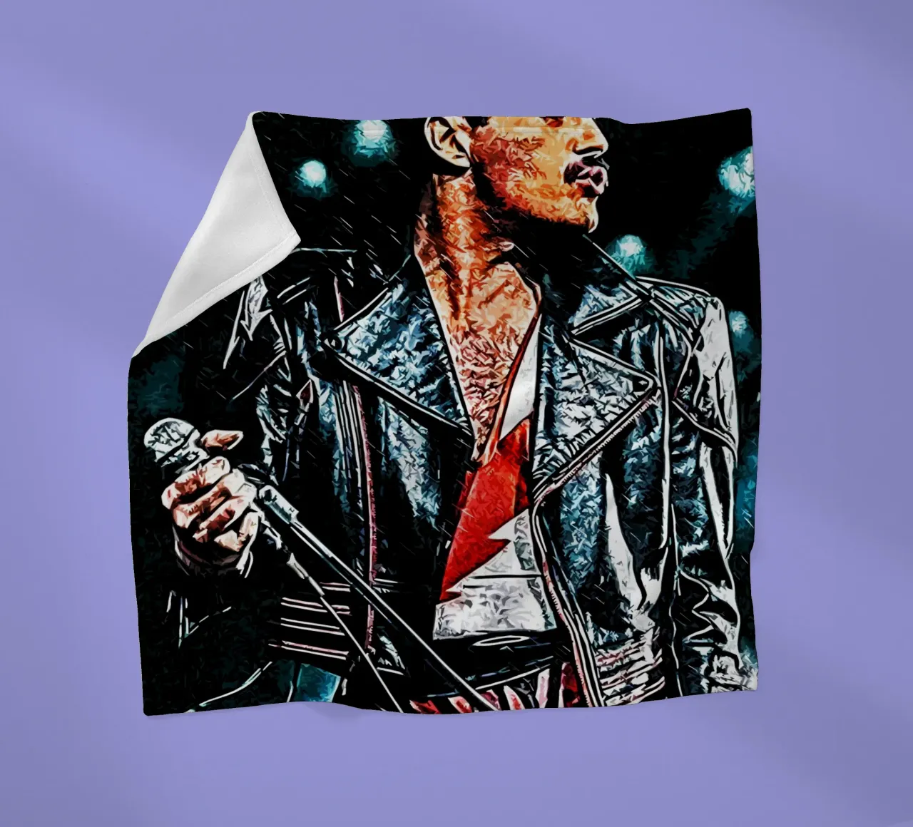 Freddie Mercury Königin 3 Kunst Fleecedecke von music soul