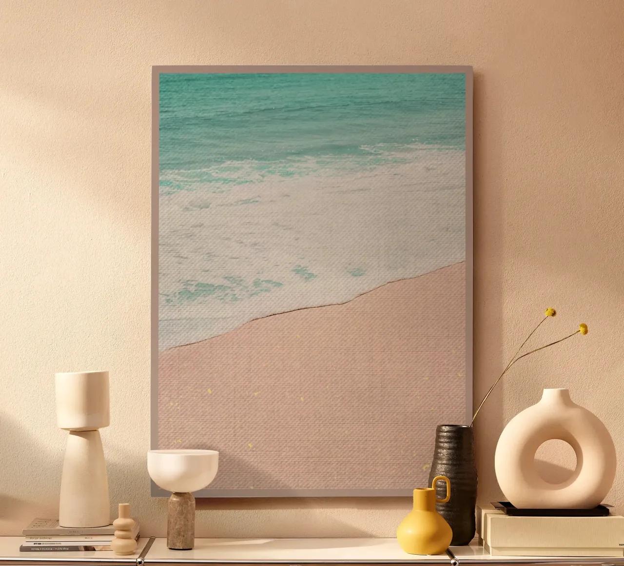 Pink beach alu-dibond by Adam Bican