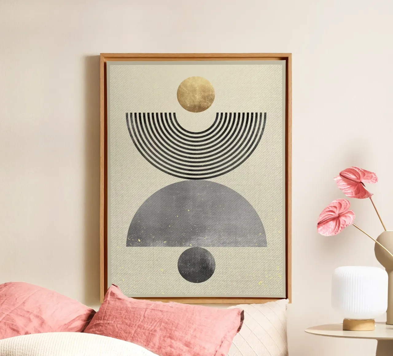Collage moderno B tela con Cornice a cassetta da Adam Bican