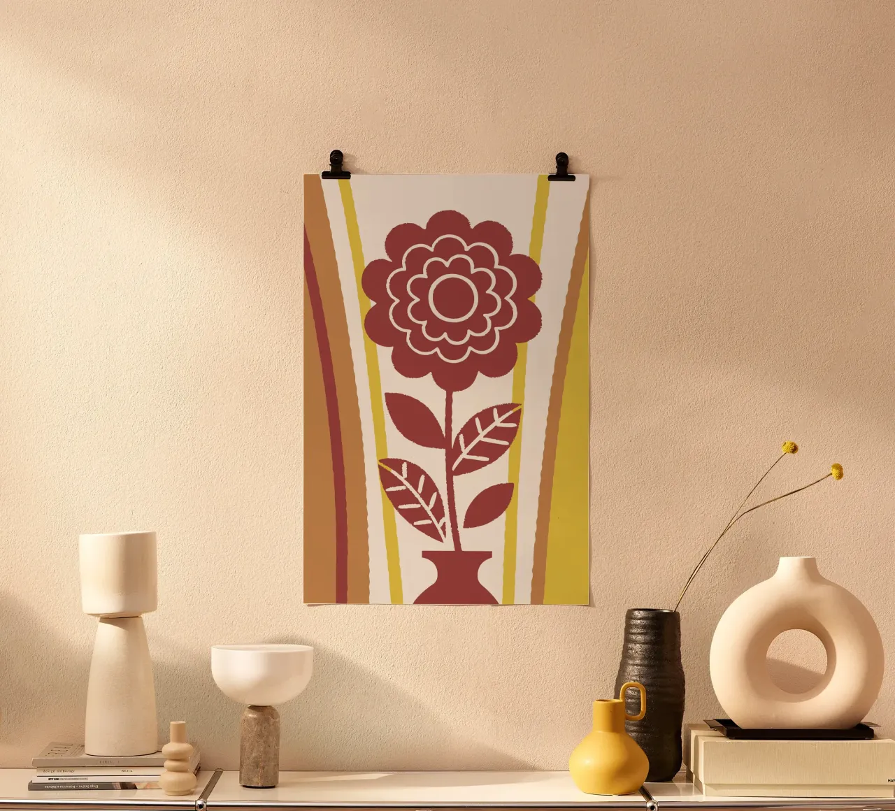 Fiori belli poster con telaio in alluminio da TRENDY POSTER SHOP