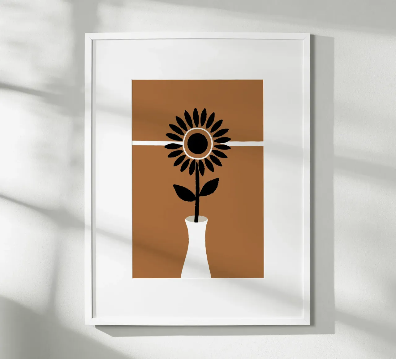 Vaso di girasoli poster con telaio in legno da TRENDY POSTER SHOP