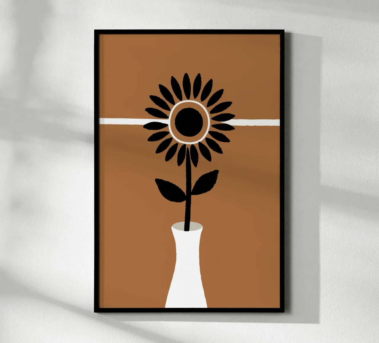 Vaso di girasoli poster con telaio in legno da TRENDY POSTER SHOP