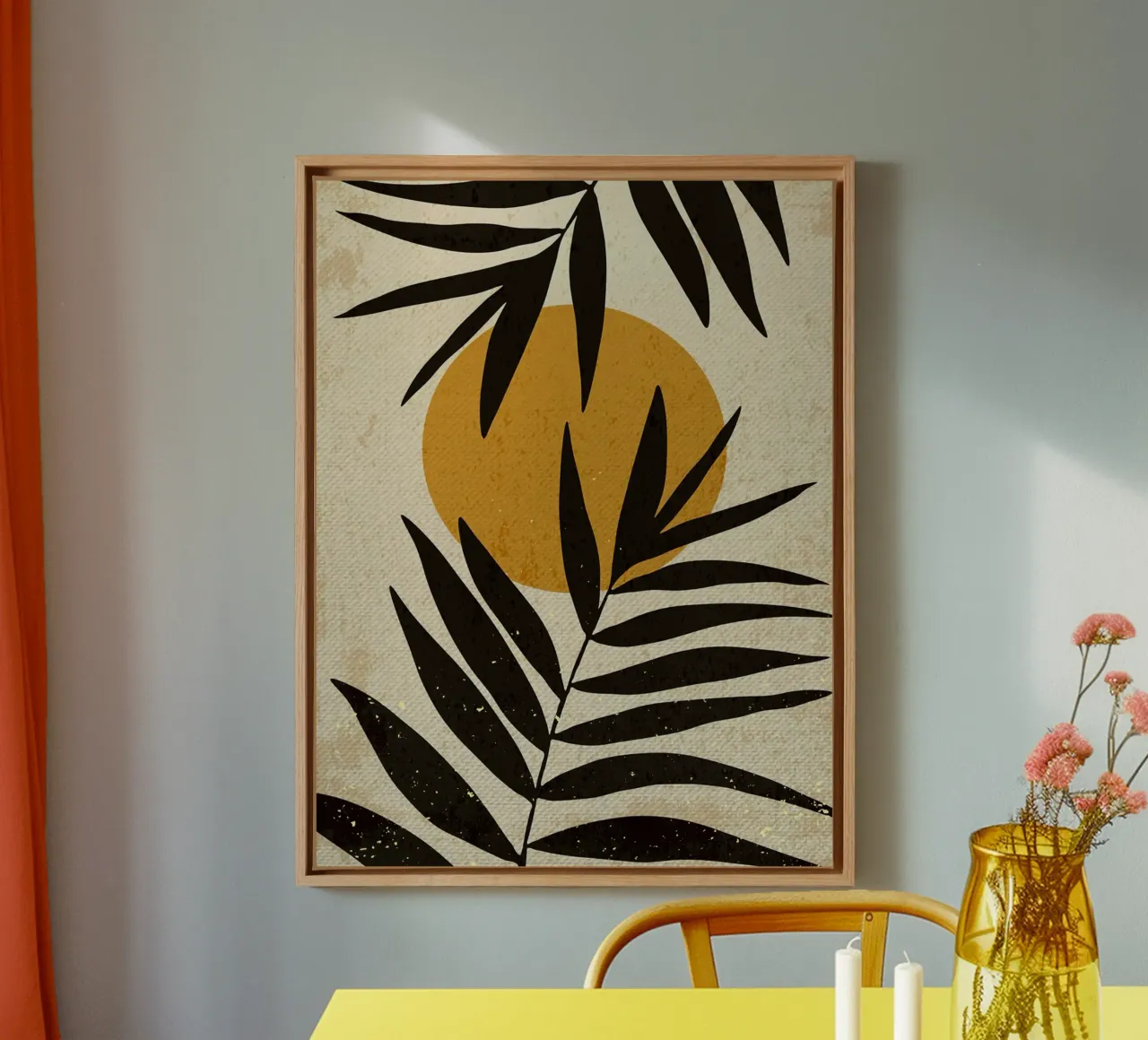 Floreale minimalista tela con Cornice a cassetta da Adam Bican
