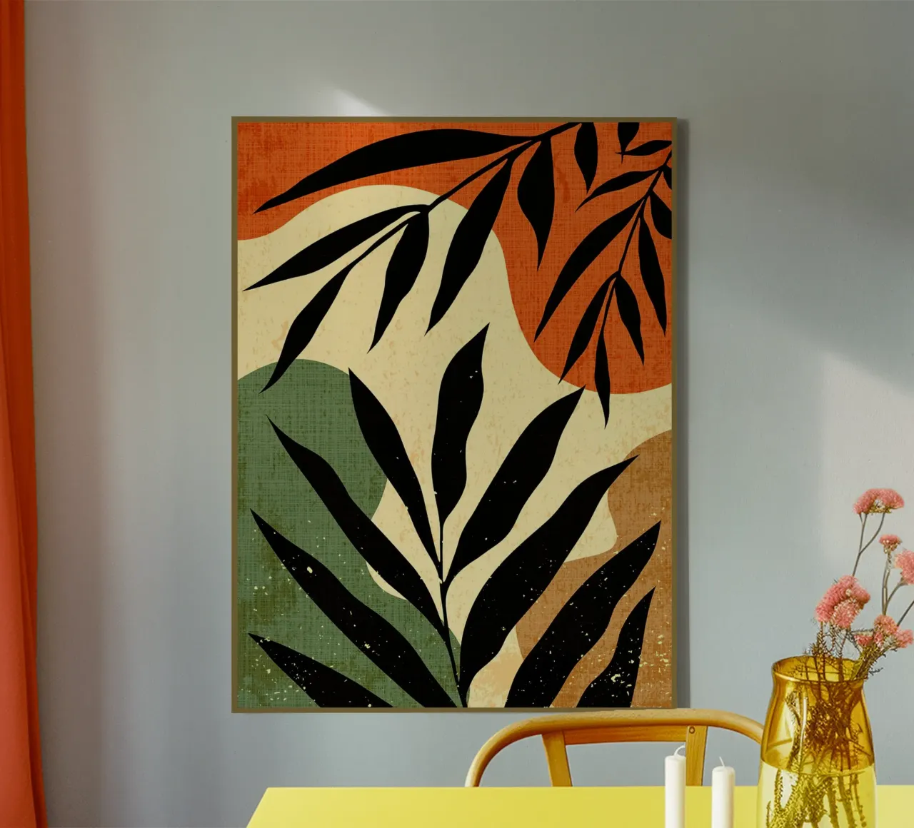 Floreale minimalista tela con Cornice a cassetta da Adam Bican