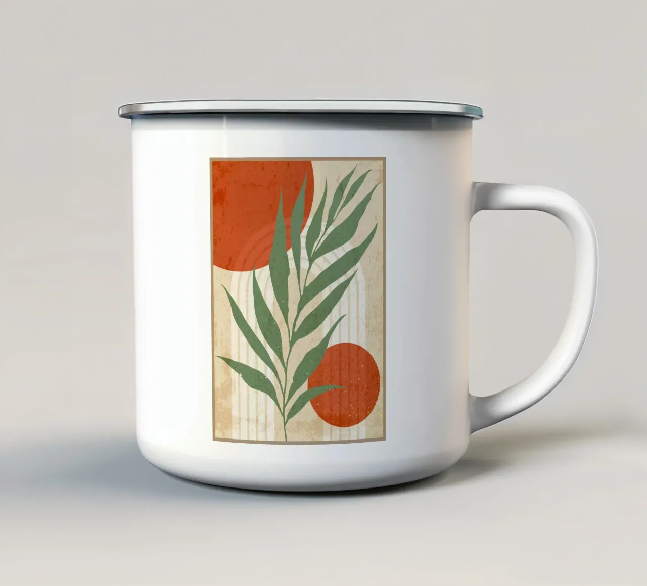 Floreale minimalista tazza in smalto da Adam Bican