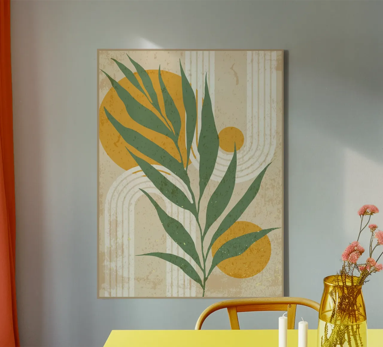 Floreale minimalista tela con Cornice a cassetta da Adam Bican