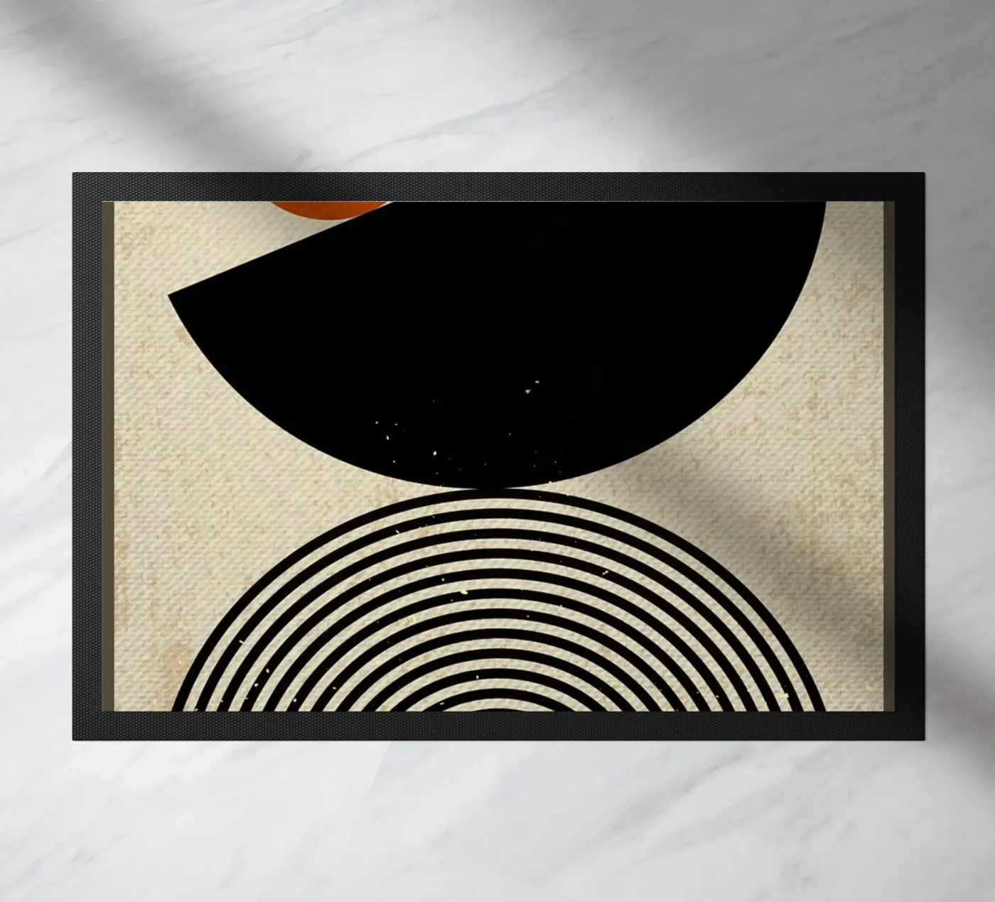 Lijnen en cirkels deurmat van Adam Bican