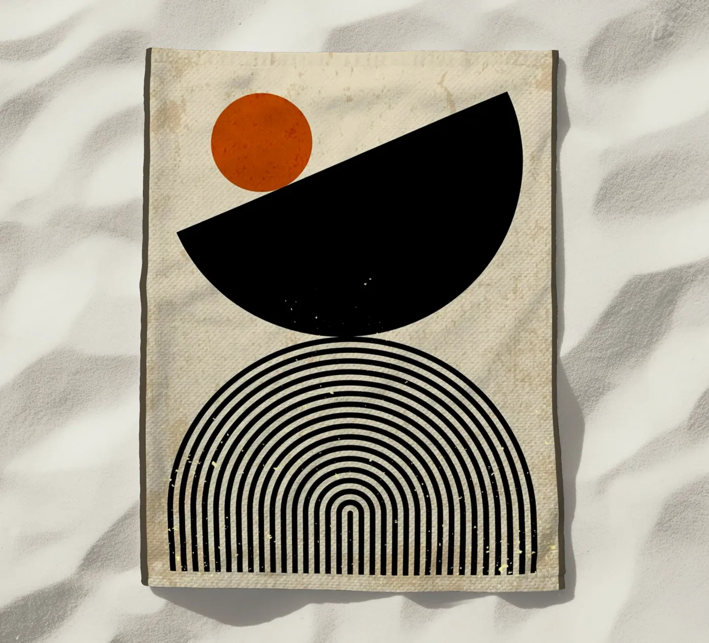 Linien und Kreise Strandtuch von Adam Bican