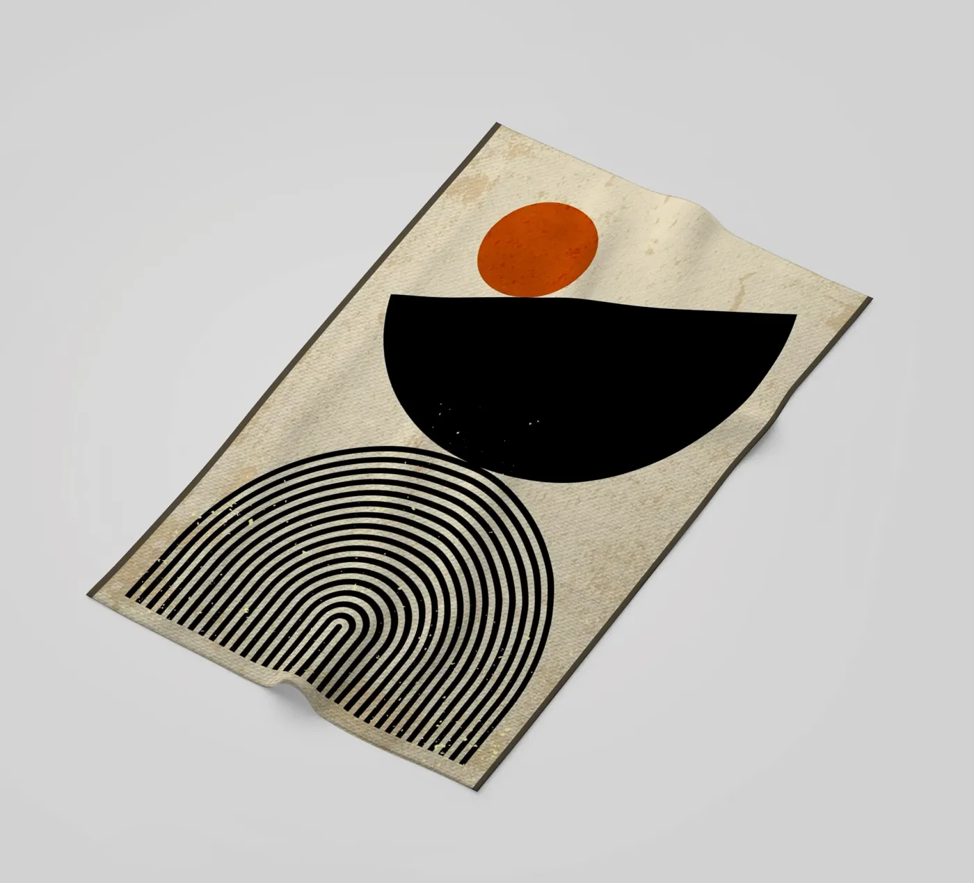 Linien und Kreise Strandtuch von Adam Bican