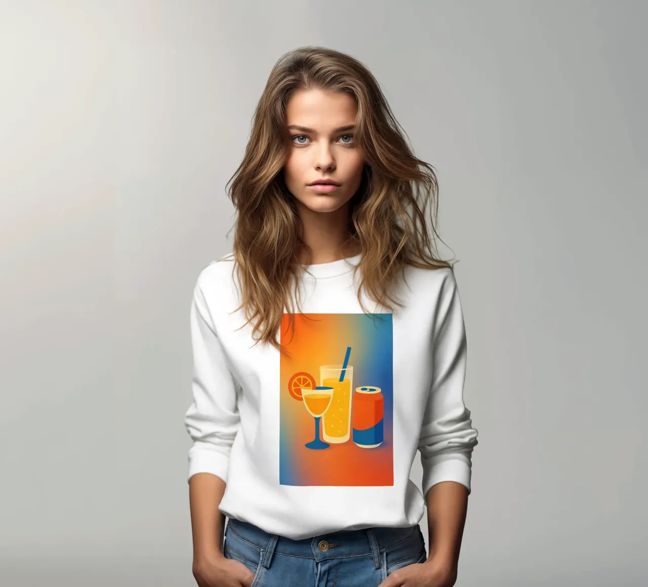SUMMER DRINKS - Graphics that sparkle sweatshirt by Boissons - Affiches & posters - Retro