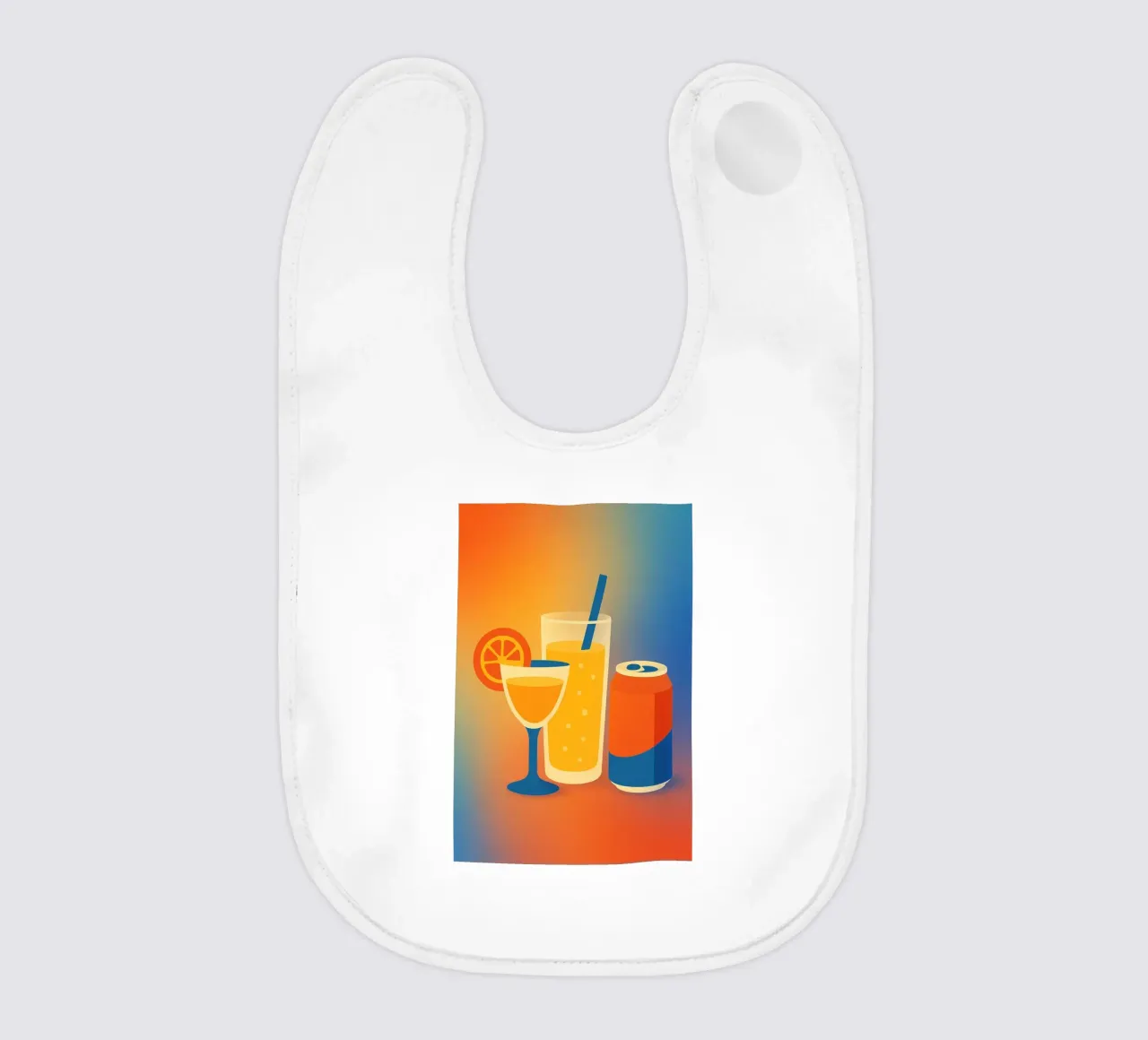 SUMMER DRINKS - Graphics that sparkle baby bib by Boissons - Affiches & posters - Retro