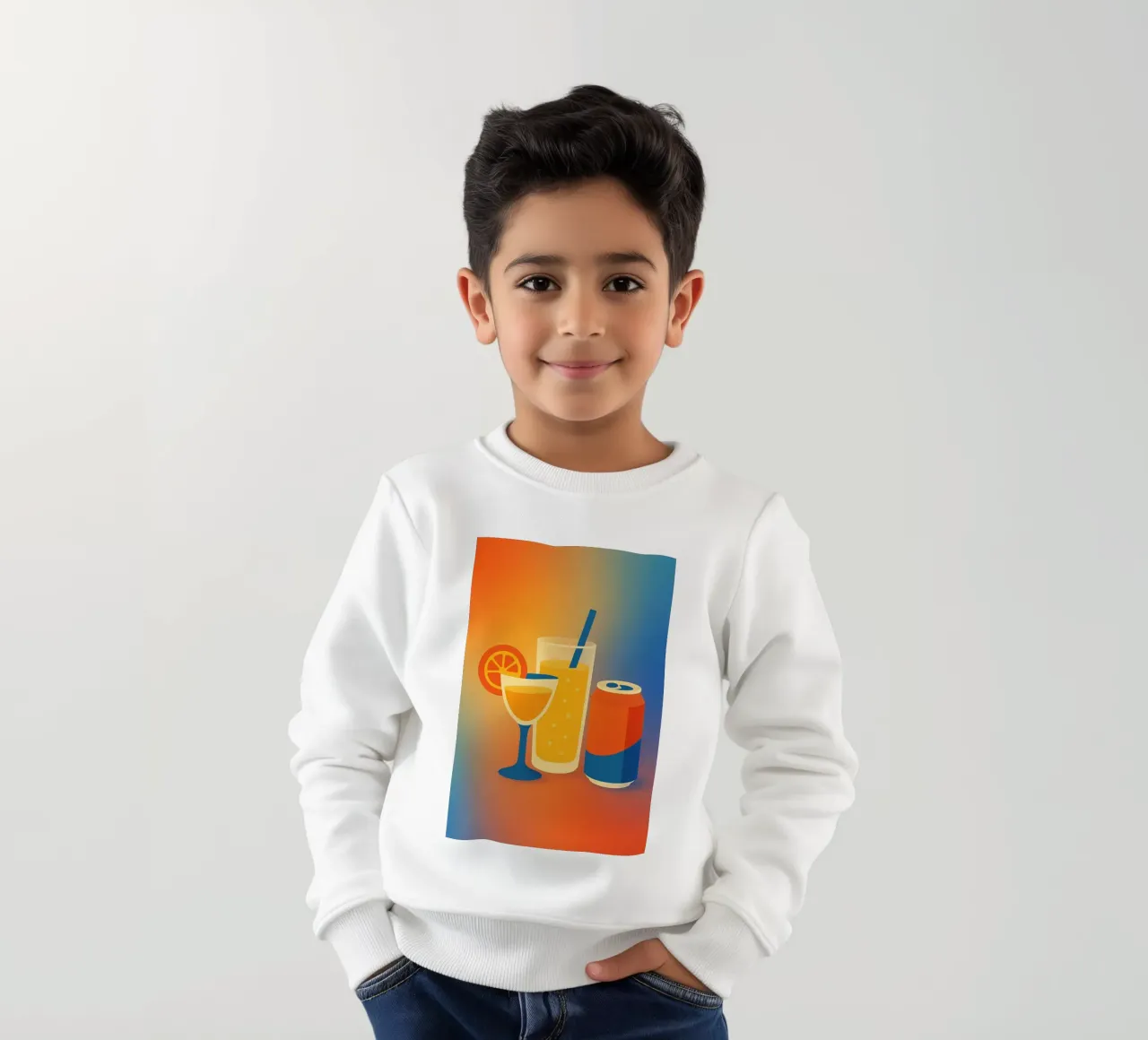 ZOMER DRINKS - Sprankelende graphics kinder sweatshirt van Boissons - Affiches & posters - Retro