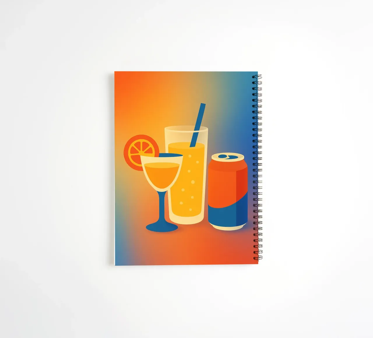 SUMMER DRINKS - Graphics that sparkle spiral notebook by Boissons - Affiches & posters - Retro