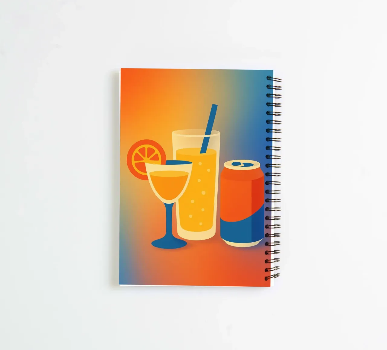 SUMMER DRINKS - Graphics that sparkle spiral notebook by Boissons - Affiches & posters - Retro