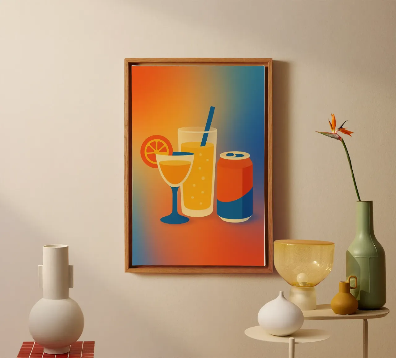 SUMMER DRINKS - Graphics that sparkle canvas by Boissons - Affiches & posters - Retro