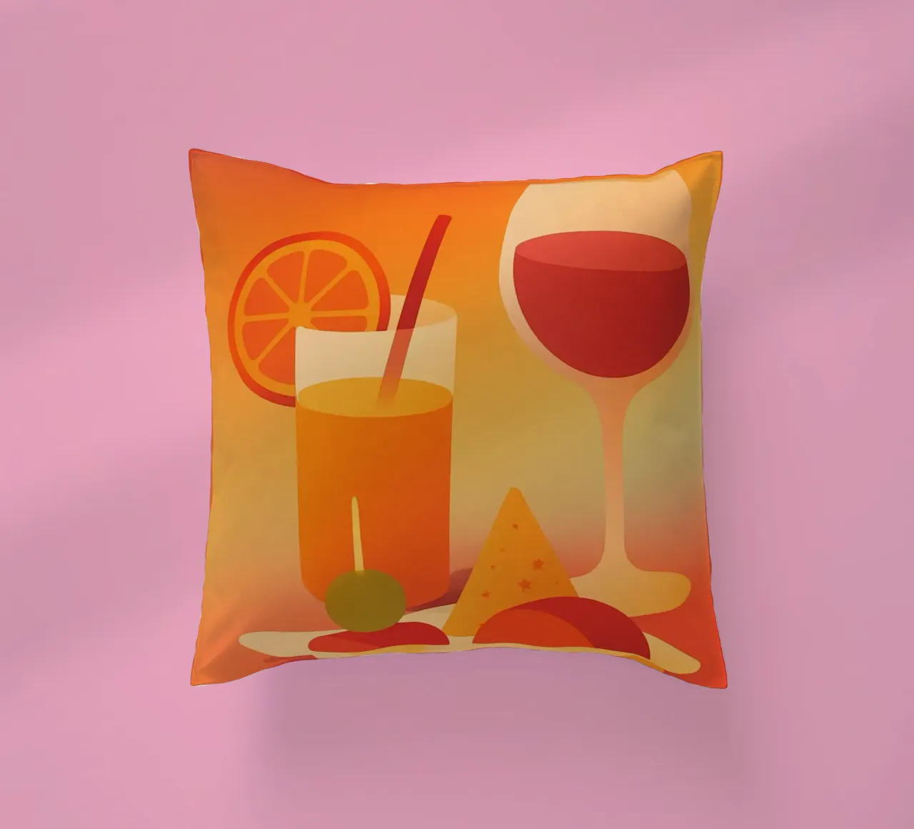 APÉRO TIME - L'arte di vivere a colori cuscino da Boissons - Affiches & posters - Retro