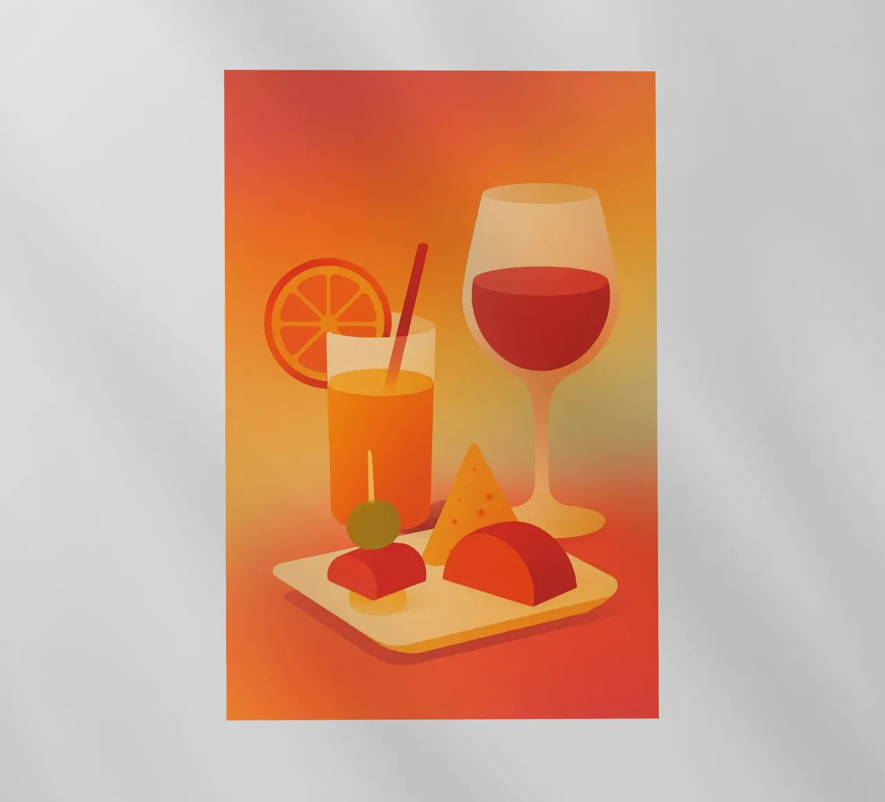 APÉRO TIME - L'arte di vivere a colori pellicola backlit da Boissons - Affiches & posters - Retro