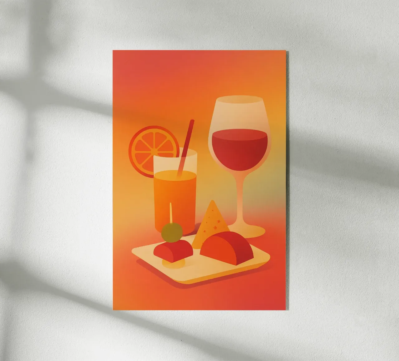 APÉRO TIME - L'arte di vivere a colori plexiglass da Boissons - Affiches & posters - Retro