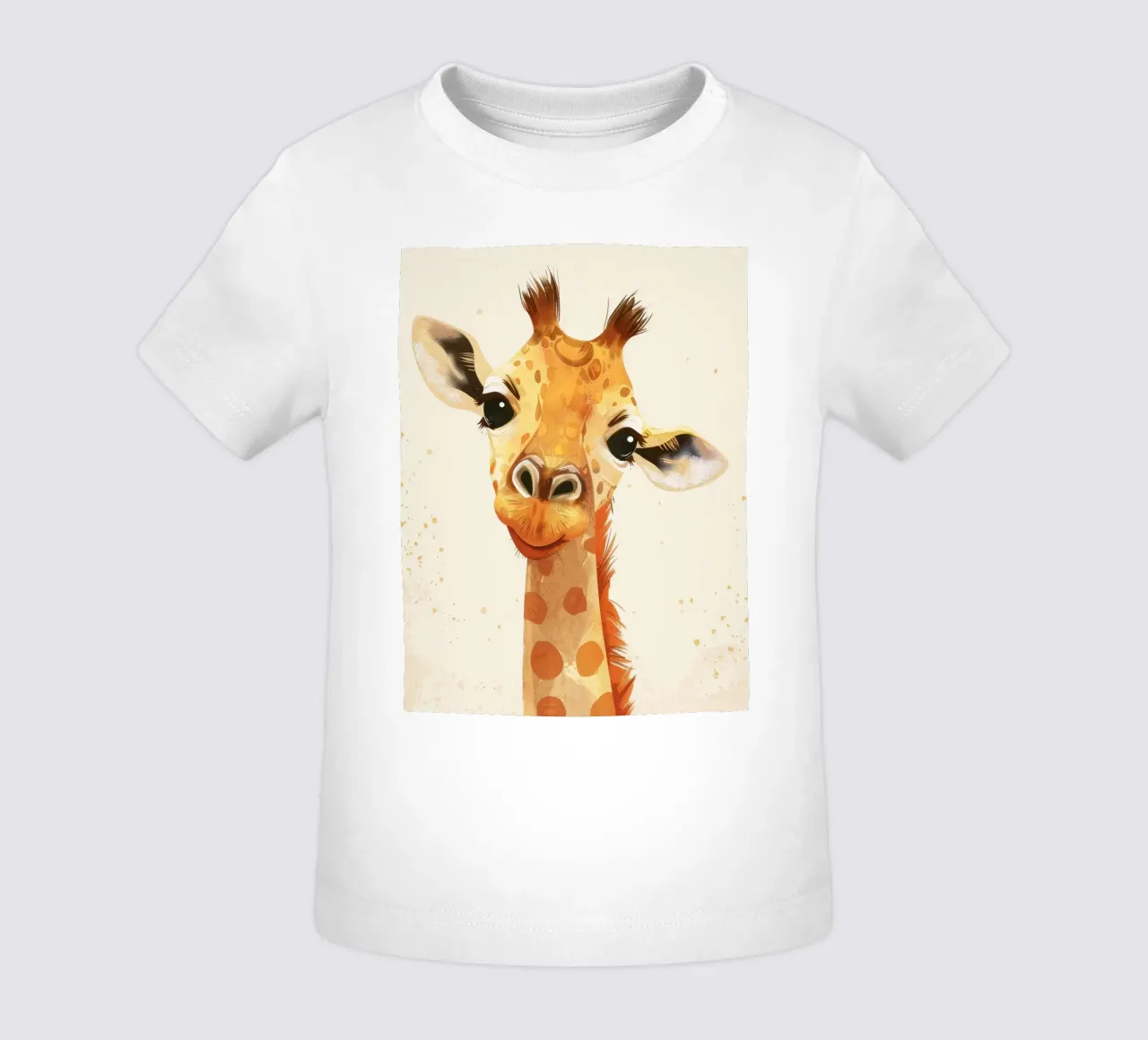 Ritratto di una giraffa sorridente con occhi grandi maglietta neonato da DesignDoodle