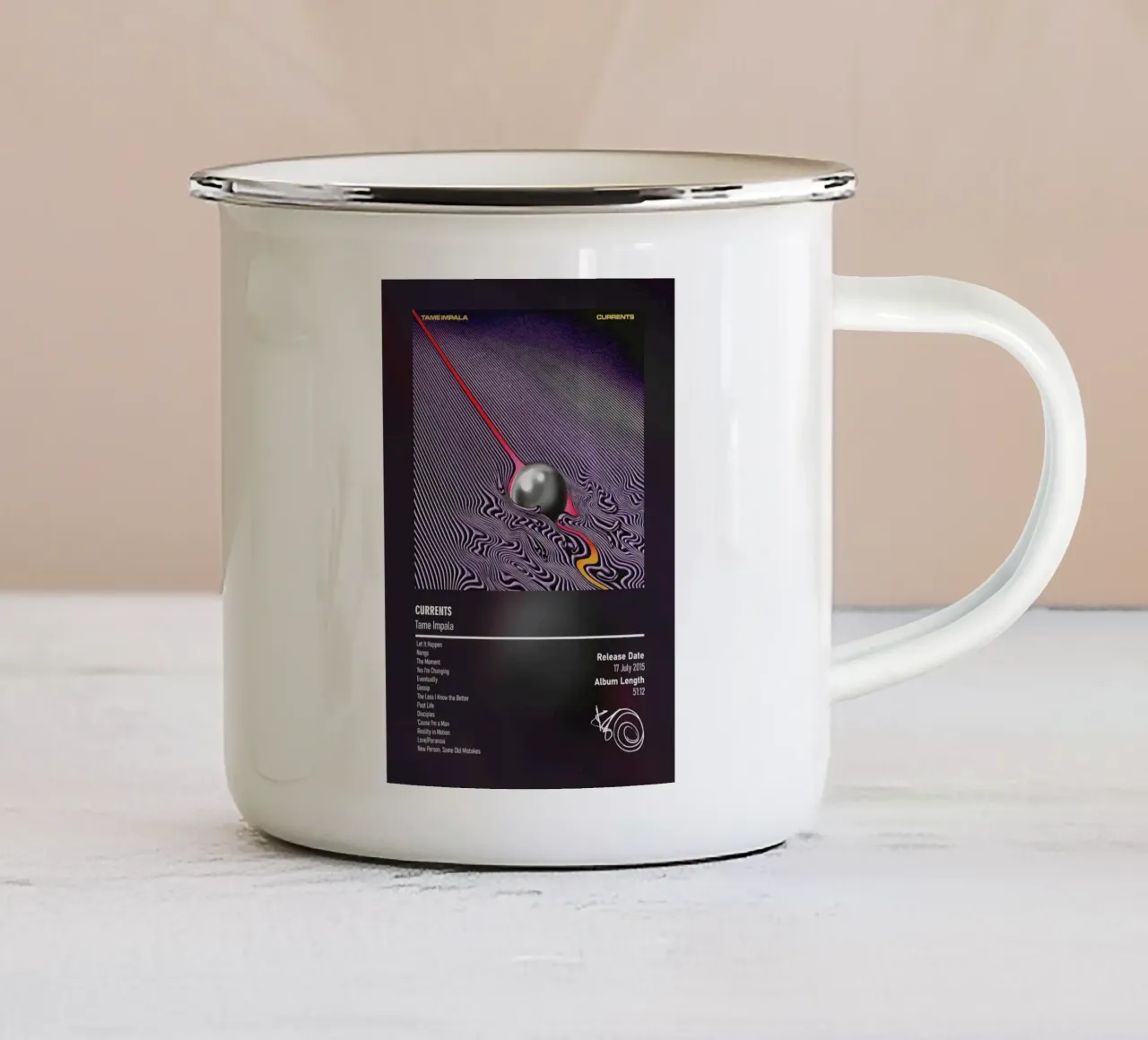 Currents By Tame Impala (Kevin Parker) tazza in smalto da DGUnder